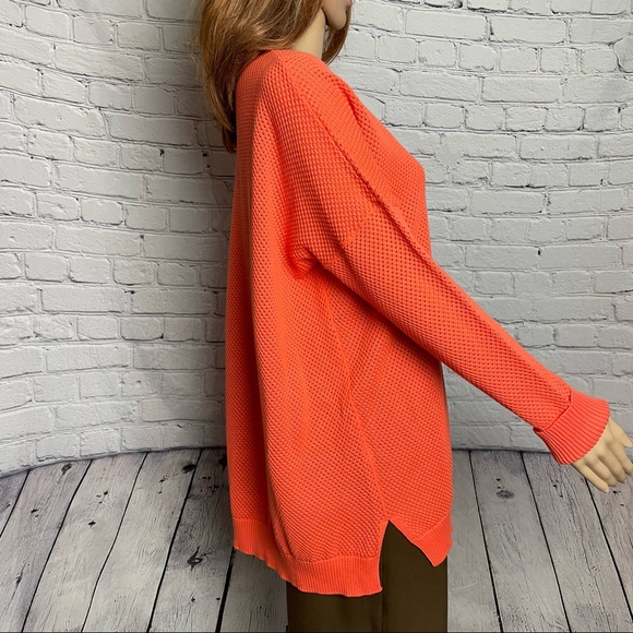 New IMMA Inlet Cotton V-Neck Orange Sweater Size L - Picture 3 of 10